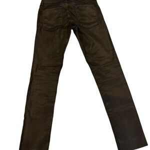 Habitual coated Dark Brown Straight-Leg Pants